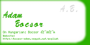 adam bocsor business card